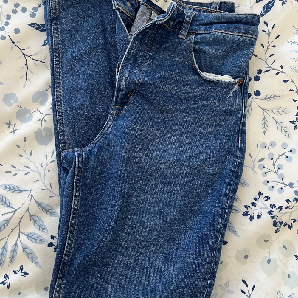 Abercrombie & Fitch the Skinny High Rise Dark Blue Slim Jeans